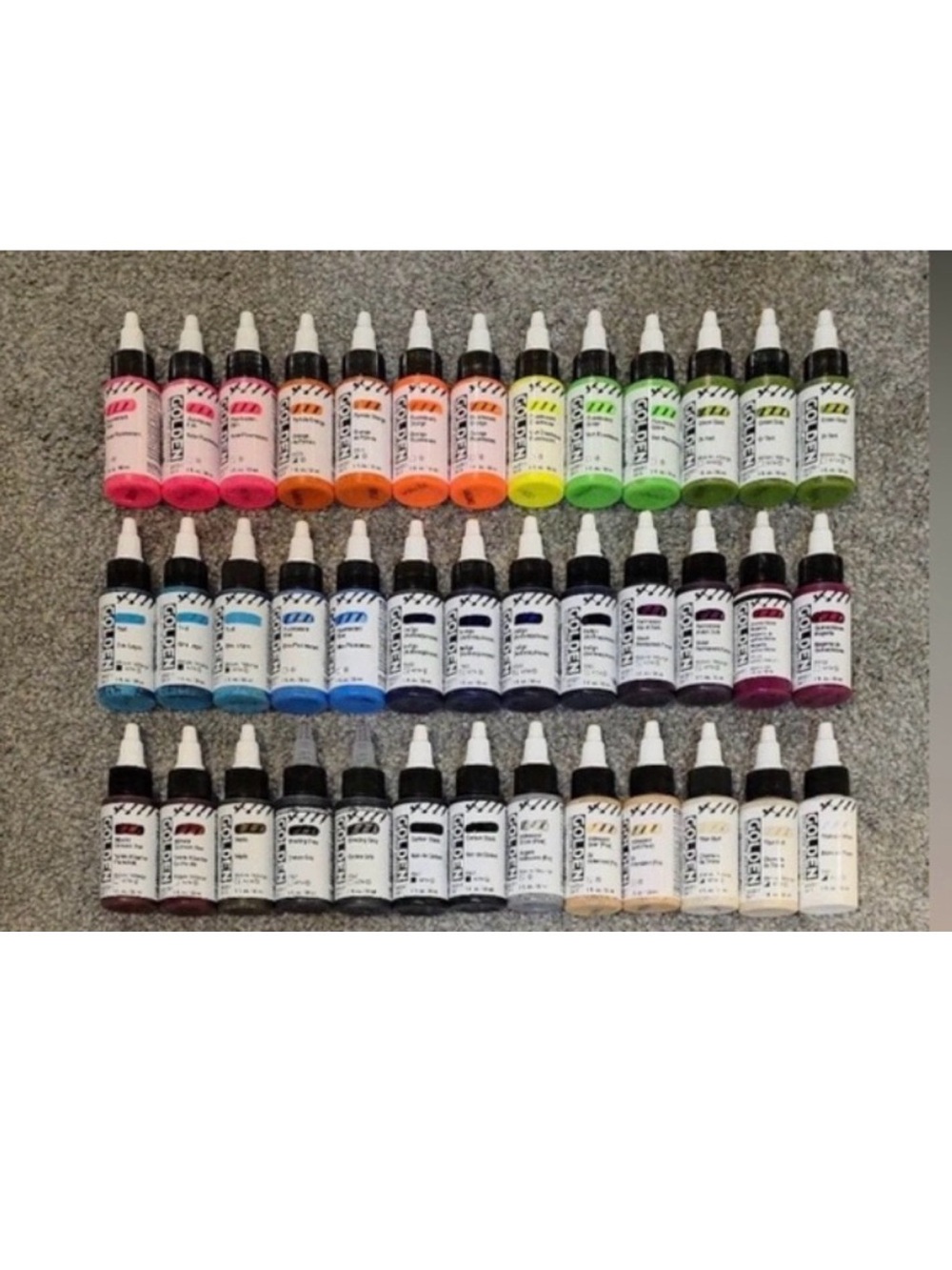 40 Golden High Flow Paint Bottles, Brand New- 1 oz Bottles Each